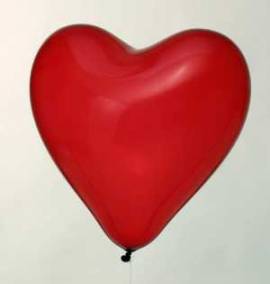 Herzluftballons Rot
